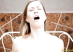 Stella Cardo wakes up lascivious and gets drilled hard in advance of her morning coffee. Her boyfriend pounds her constricted moist snatch unfathomabl