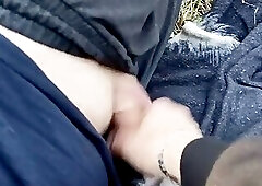 Pet woof outdoor all covered in Stepdaddy's hot fucking cum!