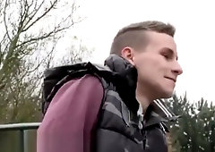 Cock hangs out of shorts in public gay xxx Two Sexy Amateur Studs Fucking