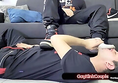 Getting Horny By Sneaker Socks And Feet With Feet Slave