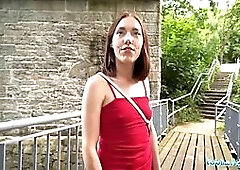 Public agent - skinny russian pounded in public in point of view