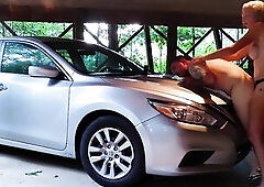 Hotty DING-DONG DUDE Homemade Amateur Pegging- Supplementary Parking in Rear- Ding-dong Pegging on car!