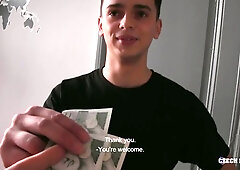 Cute brunette guy fucked in the ass in a POV video