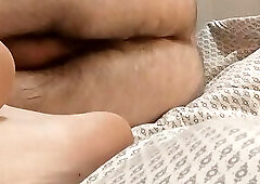 Fingering and gaping my tight hole