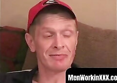 Older amateur has a blast stroking his cock on the couch