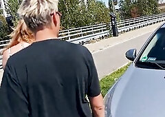 My car broke down in the midst of the road. A stranger passing by decided to assist me. I had no way to pay him, so I invited him inside and sucked hi