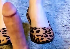 Hawt Shoe & Foot Job +Femdom Climax Denial & Ruined Climax of Large Dick w MASSIVE-TIT Aged Femdom MAMA Mastix Thursday