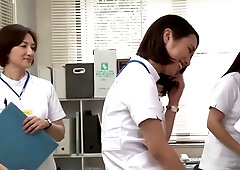 Japanese nurse performs intimate medical exam with hands-on technique