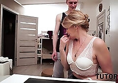 Man provides sexual pleasure to sensual woman and penetrates her