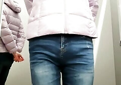 Cute Diaper Gal Wets herself in Fitting Room