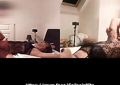 A little surprise for my boyfriend in the room, this chab comes in and discovers me lying on the couch like a little gift. Irresistible, I make it dif