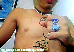 Brazilian guy enjoys some gay self-pleasure