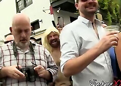 Daddy gives stud a rimjob before fucking his ass bareback