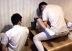 chinese friends sex front of TV