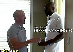 Stud strokes his big dick