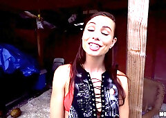 Kinky Aidra Fox loves to go down & dirty for money