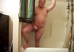 Undress and Jerkoff in Shower