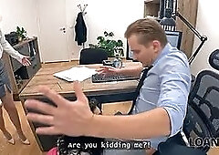 Loan4k. nasty boss with sexy Natural Tits is hardcore her clerk on the office table as a hidden