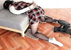 A precious machine that will endlessly thrust into my genitals. A gift from a hunk ally. It was a sex-toy piston machine. This day was the 1st time I 