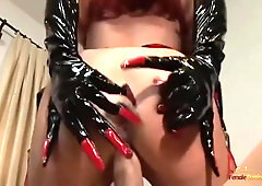 The Stud Inserts His Fingers Inside The Redhead Girls Genital Area Whilst Providing Her With Anal P