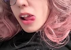 Nice Russian Femboy first-ever ever self facial cumshot