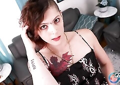 GROOBYGIRLS Redhead Trans Cutie Plays With Sex tool