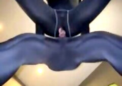 Two Asian lads fuck in lycra