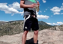 Pouring My Piss All Over My Shorts In Public