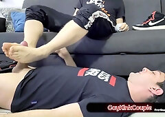 Getting Horny By Sneaker Socks And Feet With Feet Slave