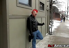 Punk rock dude banging naughty jockstrap boyfriend