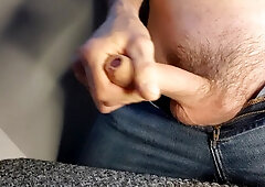 Masturbate off before work,witness my scrotum get prepared for a monstrous jizm!!