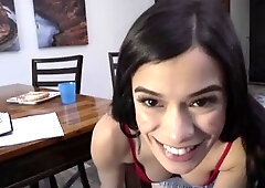 Bratty Sis: Latina Savannah Sixx in skirt orgasm