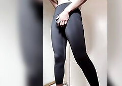 Sissy Femboy touches herself and lubricates her large clitoris ????