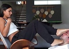 Blonde And Brunette Foot Fetish Fucking