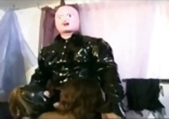 Two girls in special latex outfit love to have BDSM sex desires pleased by their guys.