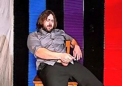 Male Sensually Cums On Suit