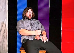 Male Sensually Cums On Suit