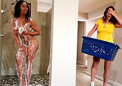 Misty Stone and Ashley Adams are getting fucked by a bg black dick