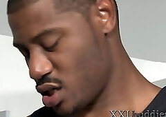 Hunk blows black schlong