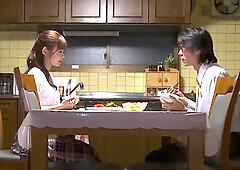 Shy asian wife is fighting her sexual temptation