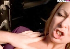 Golden-haired mother i'd like to fuck widens legs a s a hue shlong thrusts her holes outdoors