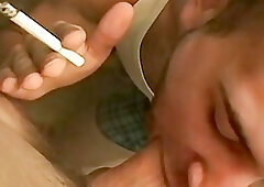 Studs smoking during blowjobs and rimjobs before fucking balls deep