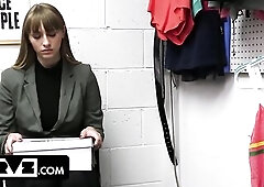 Store associate Cutie Youngs gets pulled into the security office by Mike Mancini. Mike accuses Beauty of frequently stealing shoes from their raiment