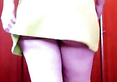 Pawg out of pants underneath her costume walks and farts in front of u