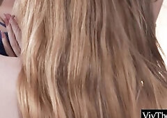 Noisy neighbour apologizes with multi orgasmic lesbo sex