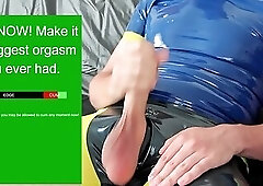 Edging Game in Latex with Massive Cumshot
