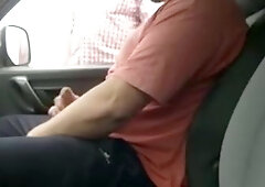parking in a stranger looks at me and touch my cock .2