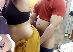 Hard fast fuck, amateur blowjob, hot aunty