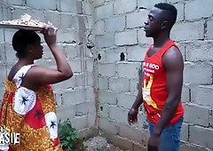 Thick African bbw with big black ass in amateur hardcore outdoors