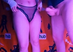 Frisky stud annoys a girl and gets a taste of her pleasure